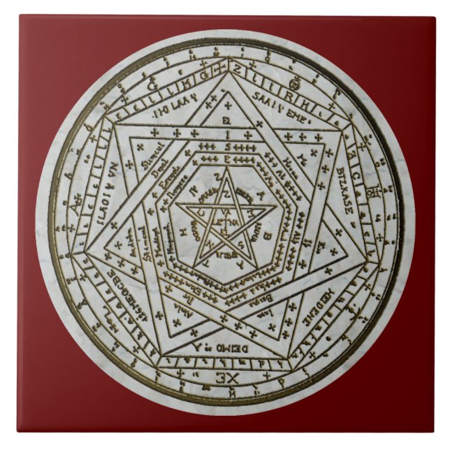 Azulejo De Cerâmica aemeth do dei do sigillum (Frente)