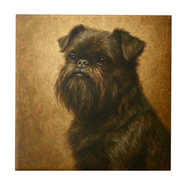Azulejo De Cerâmica Affenpinscher (Frente)
