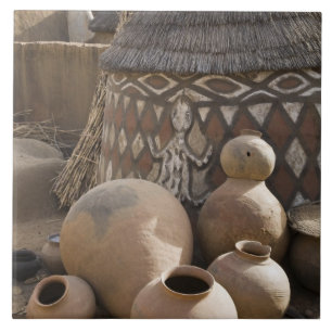 Azulejo De Cerâmica África, África Ocidental, Gana, Sirigu. artesana