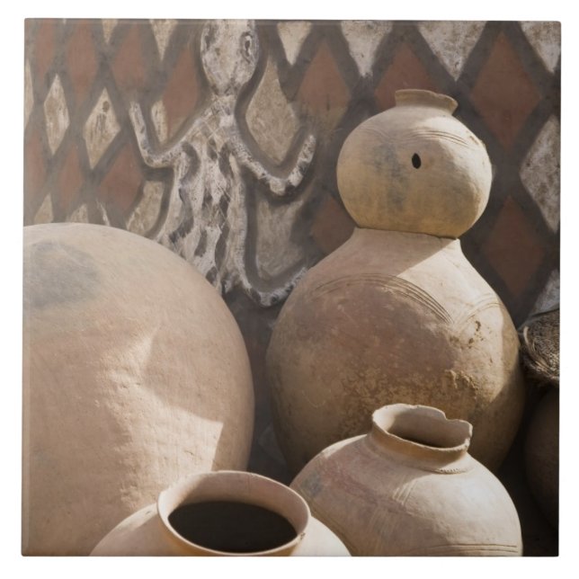 Azulejo De Cerâmica África, África Ocidental, Gana, Sirigu. artesanato (Frente)