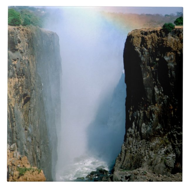 Azulejo De Cerâmica África, Zâmbia, Victoria Falls National Park. (Frente)
