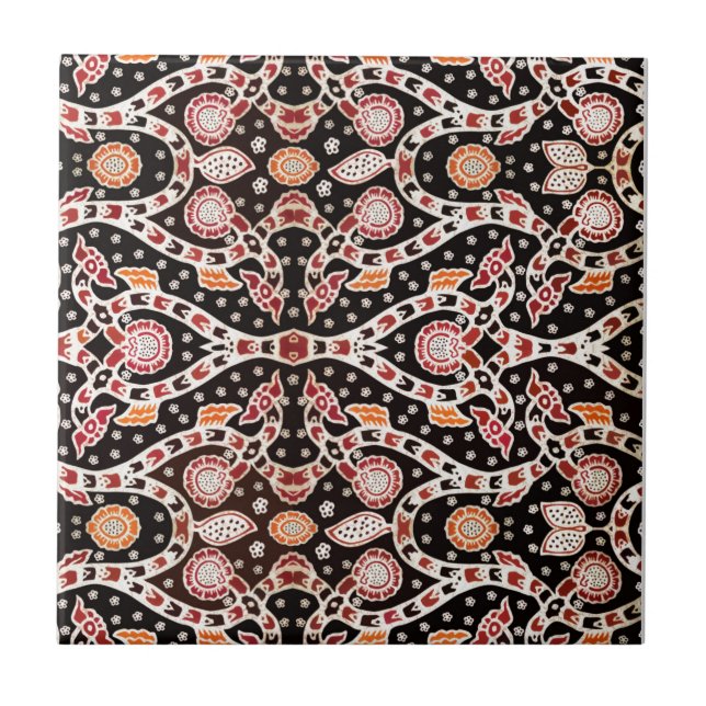 Azulejo De Cerâmica African Batik Escalbing Ivy (Frente)