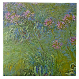 Azulejo De Cerâmica Agapanthus Flowers (por Claude Monet)
