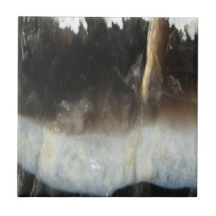 Azulejo De Cerâmica Ágata preta listrada, pedra original legal da