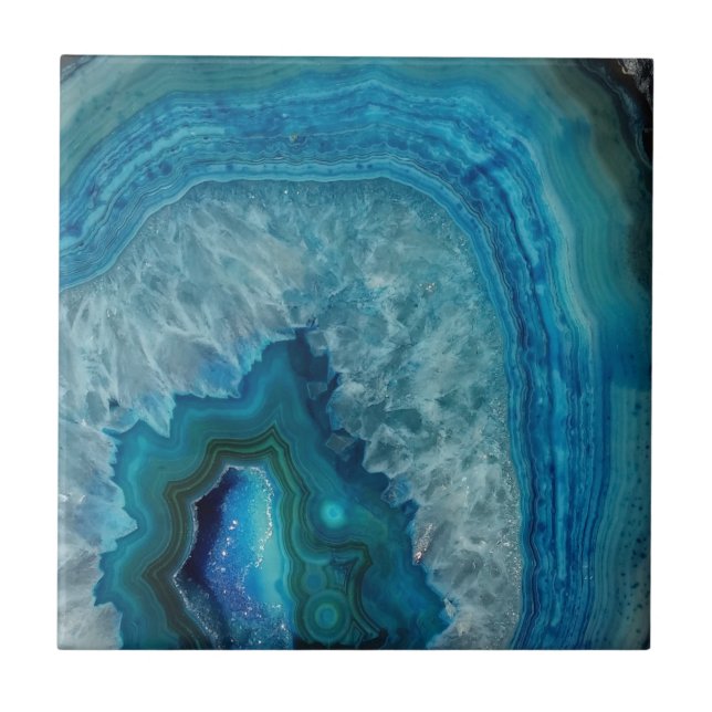 Azulejo De Cerâmica Agate Azul (Frente)