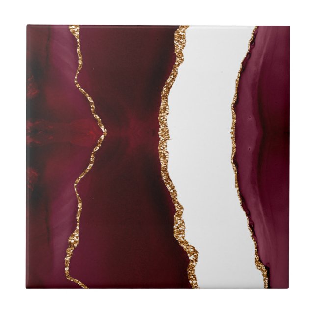 Azulejo De Cerâmica Agate liede vin et or (Frente)