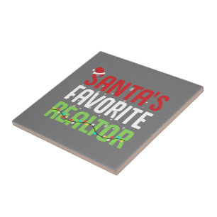 Azulejo De Cerâmica Agente de Imposição Favorita de Papais noeis Funny