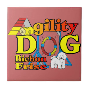 Azulejo De Cerâmica Agilidade do Bichon Frise