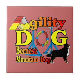 Azulejo De Cerâmica Agilidade dos Cachorros de Montanha Bernese