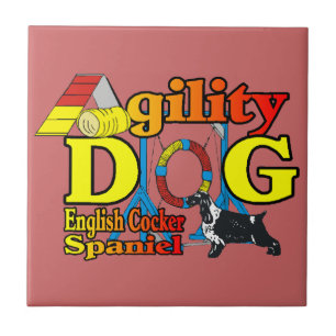Azulejo De Cerâmica Agilidade Inglesa do Cocker Spaniel