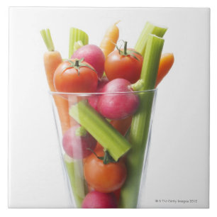 Azulejo De Cerâmica Agitação do vegetal cru