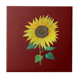 Azulejo De Cerâmica Agricultura Girassol