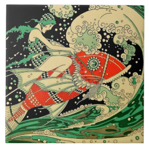 Azulejo De Cerâmica “Água” Art Déco Por Jose Carlos
