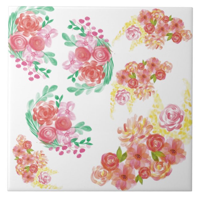 Azulejo De Cerâmica Água de flor (Frente)