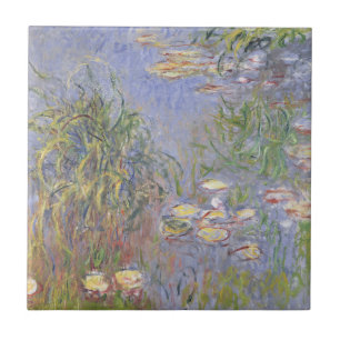Azulejo De Cerâmica Água-Lírios de Claude Monet  , conjunto de grama