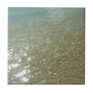 Azulejo De Cerâmica Água na Praia I Fotografia Abstrata da Natureza