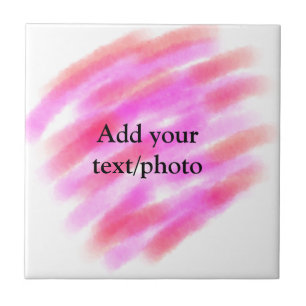 Azulejo De Cerâmica Água simples rosa vermelha personalizada adicionar