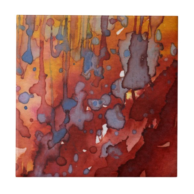 Azulejo De Cerâmica aguarela 7 do fundo (Frente)