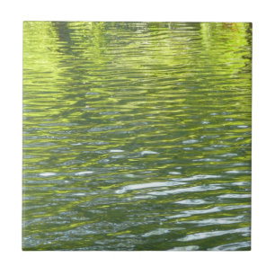 Azulejo De Cerâmica Águas de Oak Creek Amarelo e Verde Foto da Naturez