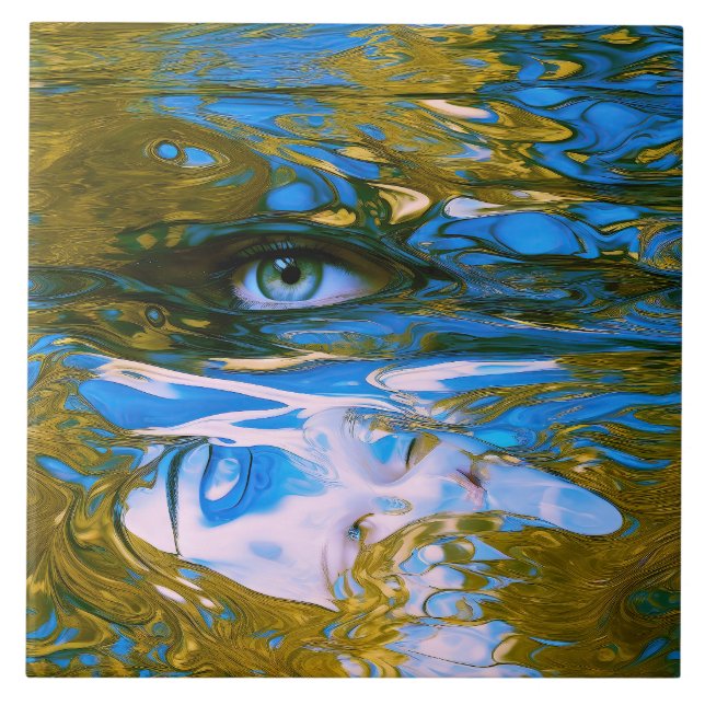 Azulejo De Cerâmica Águas Místicas (Frente)