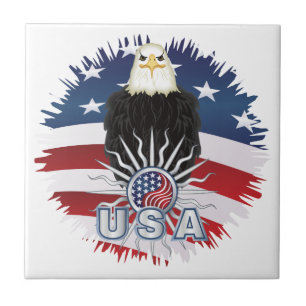 Azulejo De Cerâmica Águia Americana