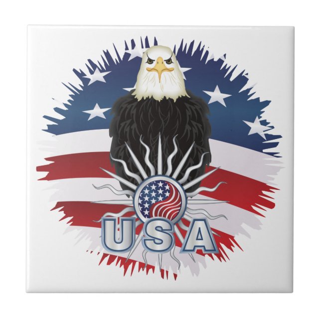 Azulejo De Cerâmica Águia Americana (Frente)