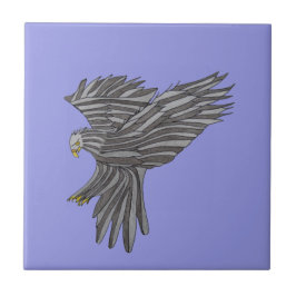 Azulejo De Cerâmica Águia Azul