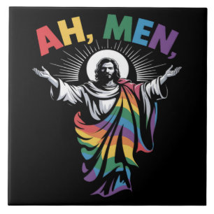Azulejo De Cerâmica Ah Homens Engraçados Orgulho Gay LGBT