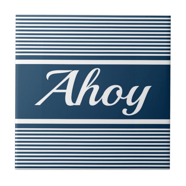 Azulejo De Cerâmica Ahoy (Frente)