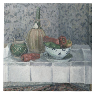 Azulejo De Cerâmica Ainda vida com pimentas, 1899 (óleo em canvas)