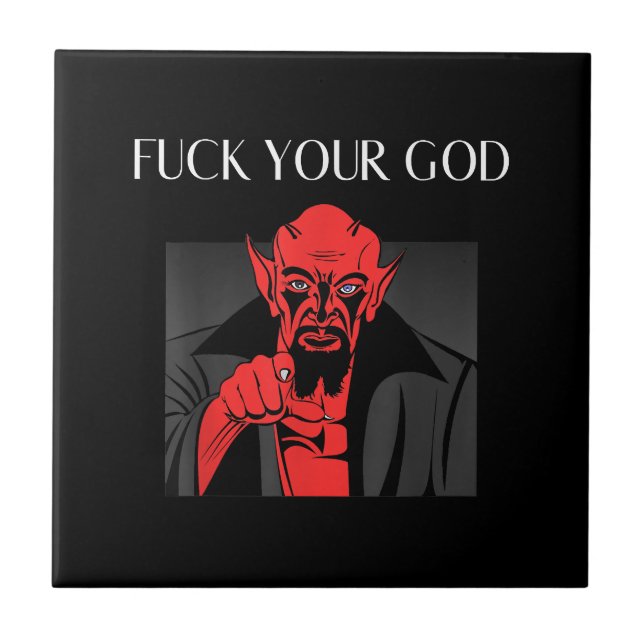 Azulejo De Cerâmica Aist Goat Satã Baphomet GIft (Frente)