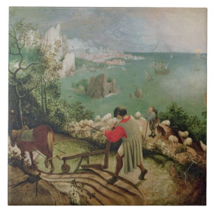 Azulejo De Cerâmica Ajardine com a queda de Ícaro, c.1555