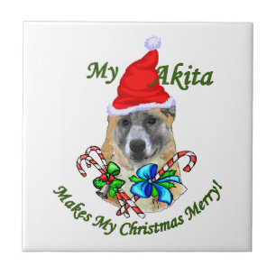 Azulejo De Cerâmica Akita Christmas