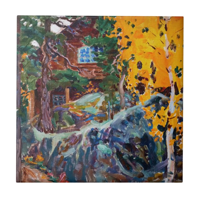 Azulejo De Cerâmica Akseli Gallen-Kallela - Kalela no outono (Frente)