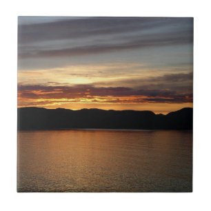 Azulejo De Cerâmica Alaskan Sunset II Belo Alasca Fotografia