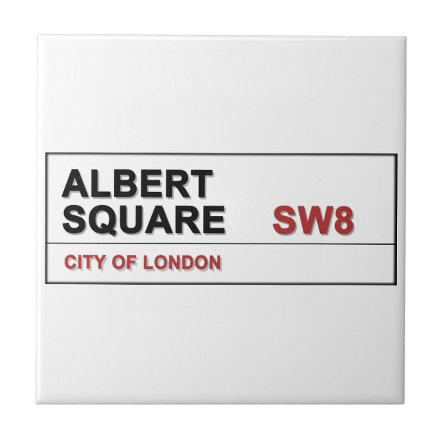 Azulejo De Cerâmica Albert Square London Inglaterra (Frente)
