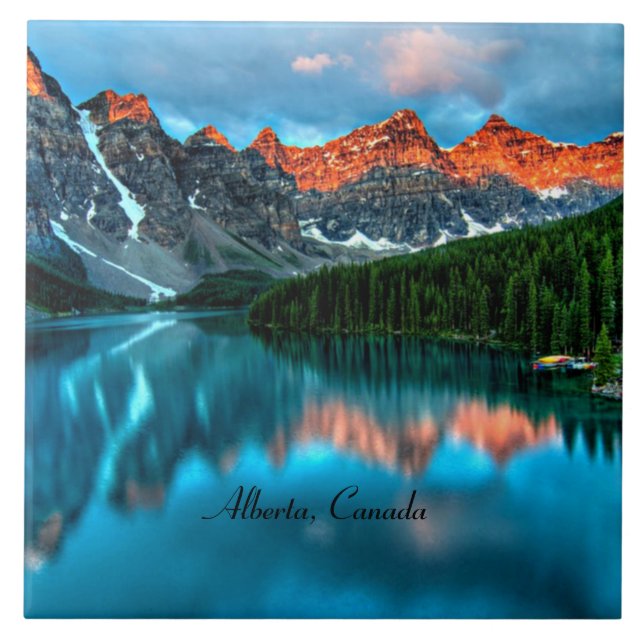 Azulejo De Cerâmica Alberta Canada Picturesque Photoógrafo (Frente)
