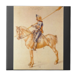 Azulejo De Cerâmica Albrecht Durer - cavaleiro na armadura