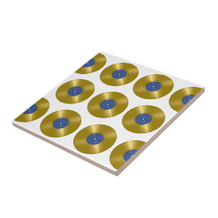 Azulejo De Cerâmica Álbum de Vinil Dourado