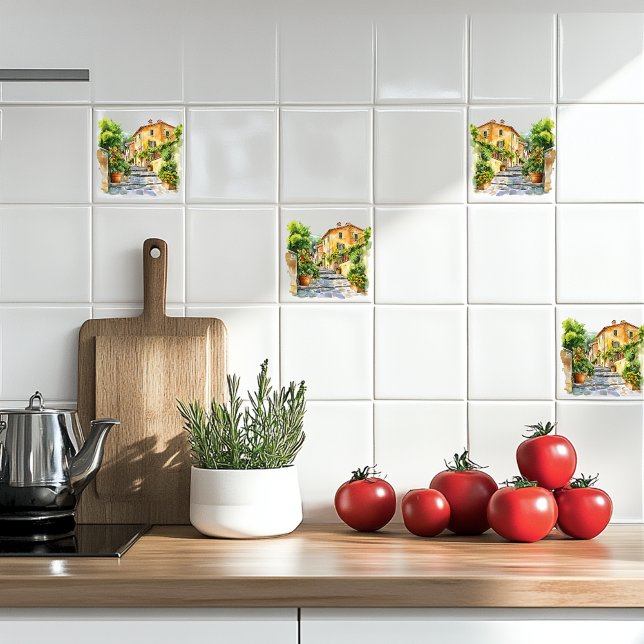 Azulejo De Cerâmica Aldeia italiana (Criador carregado)