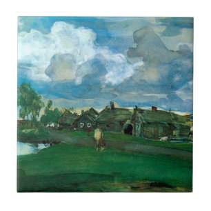 Azulejo De Cerâmica Aldeia Russa Valentin Serov