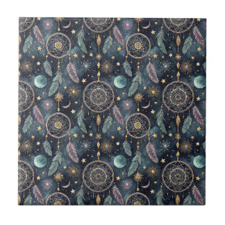 Azulejo De Cerâmica Aldraba Celestial Sonhadora Estrela Noite Padrão