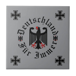 Azulejo De Cerâmica Alemanha/Deutschland Para Sempre/águia negra/cruz