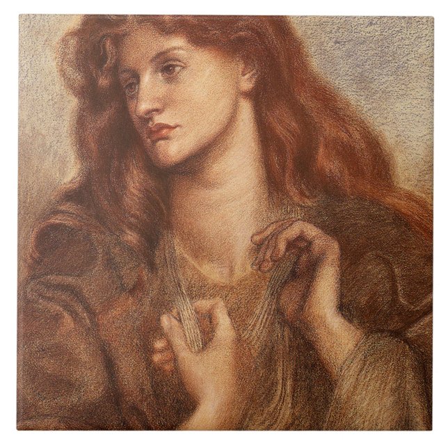 Azulejo De Cerâmica Alexa Wilding (Jovem Elegante Com Cabelo Vermelho) (Frente)