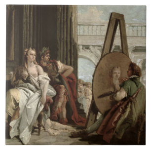 Azulejo De Cerâmica Alexander e Campaspe na casa do pintor