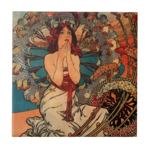Azulejo De Cerâmica Alfons Mucha Mônaco Monte Carlo