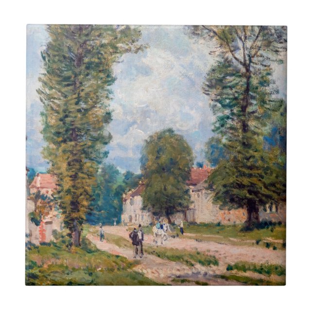 Azulejo De Cerâmica Alfred Sisley - A Estrada Versalhes (Frente)