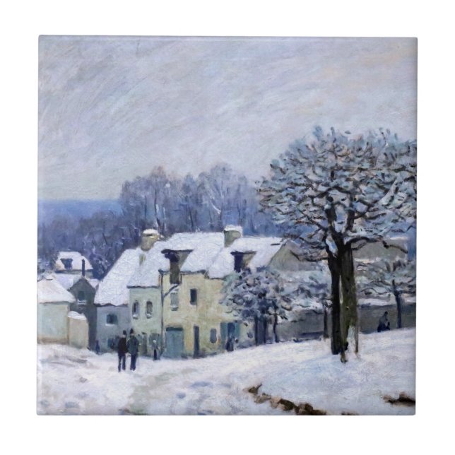 Azulejo De Cerâmica Alfred Sisley - Coloque Chenil em Marly, Efeito da (Frente)