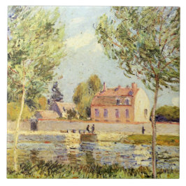 Azulejo De Cerâmica Alfred Sisley Houses às margens da Loing
