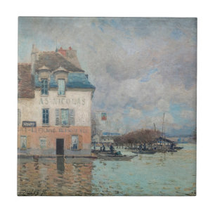 Azulejo De Cerâmica Alfred Sisley - Inundações em Port-Marly 1876